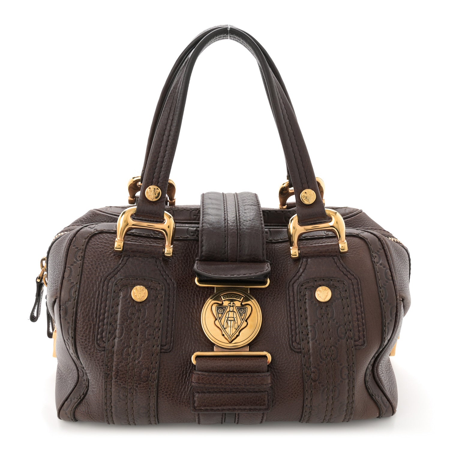 Gucci Guccissima Aviatrix Medium Boston Chocolate 1 of 13