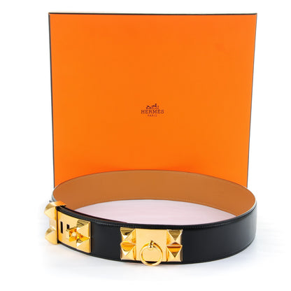 Hermes Box Collier De Chien CDC Belt 90 Black 8 of 8