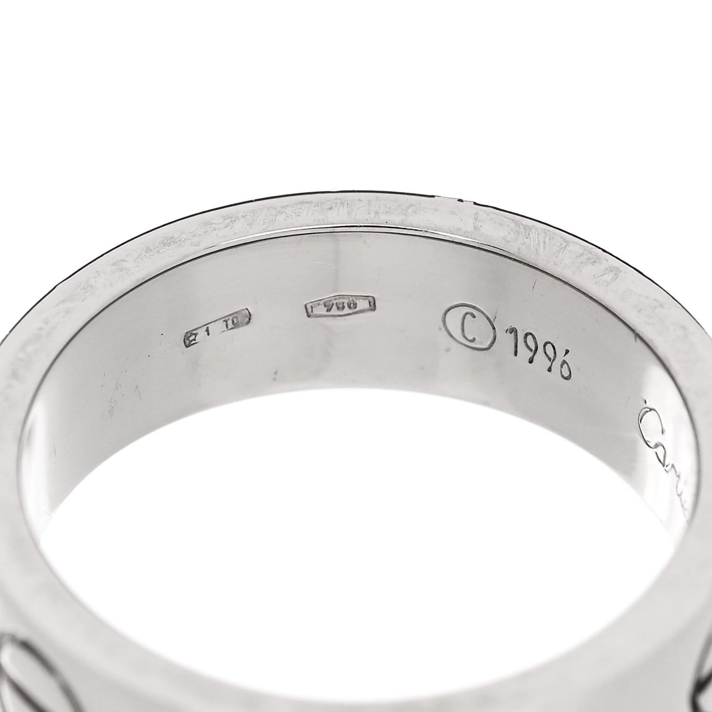 18K White Gold 5.5mm LOVE Ring 50 5.25