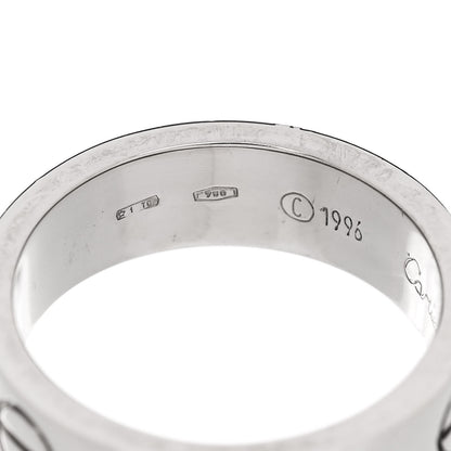 Cartier 18K White Gold 5.5mm LOVE Ring 50 5.25 4 of 6