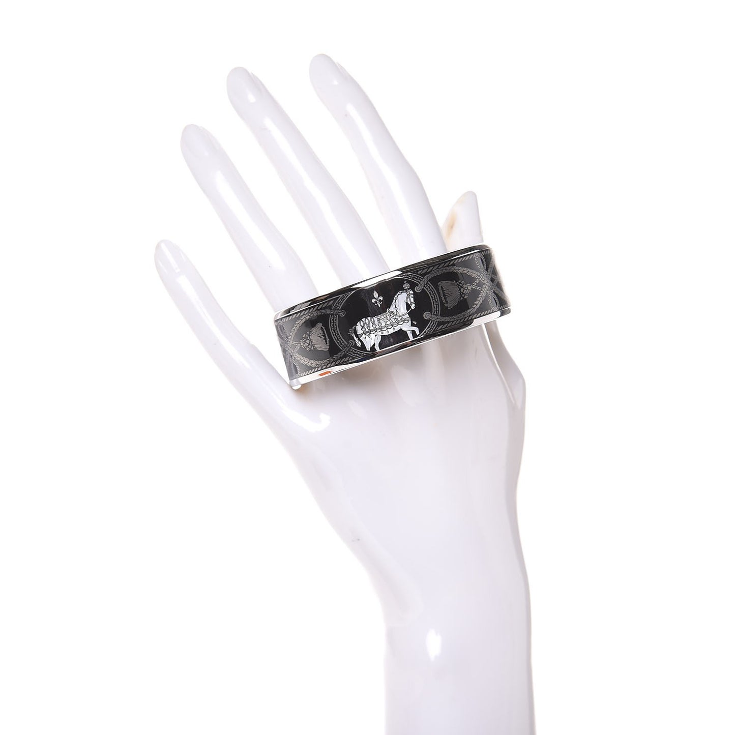 Enamel Printed Wide Grand Apparat Bracelet 62 Black
