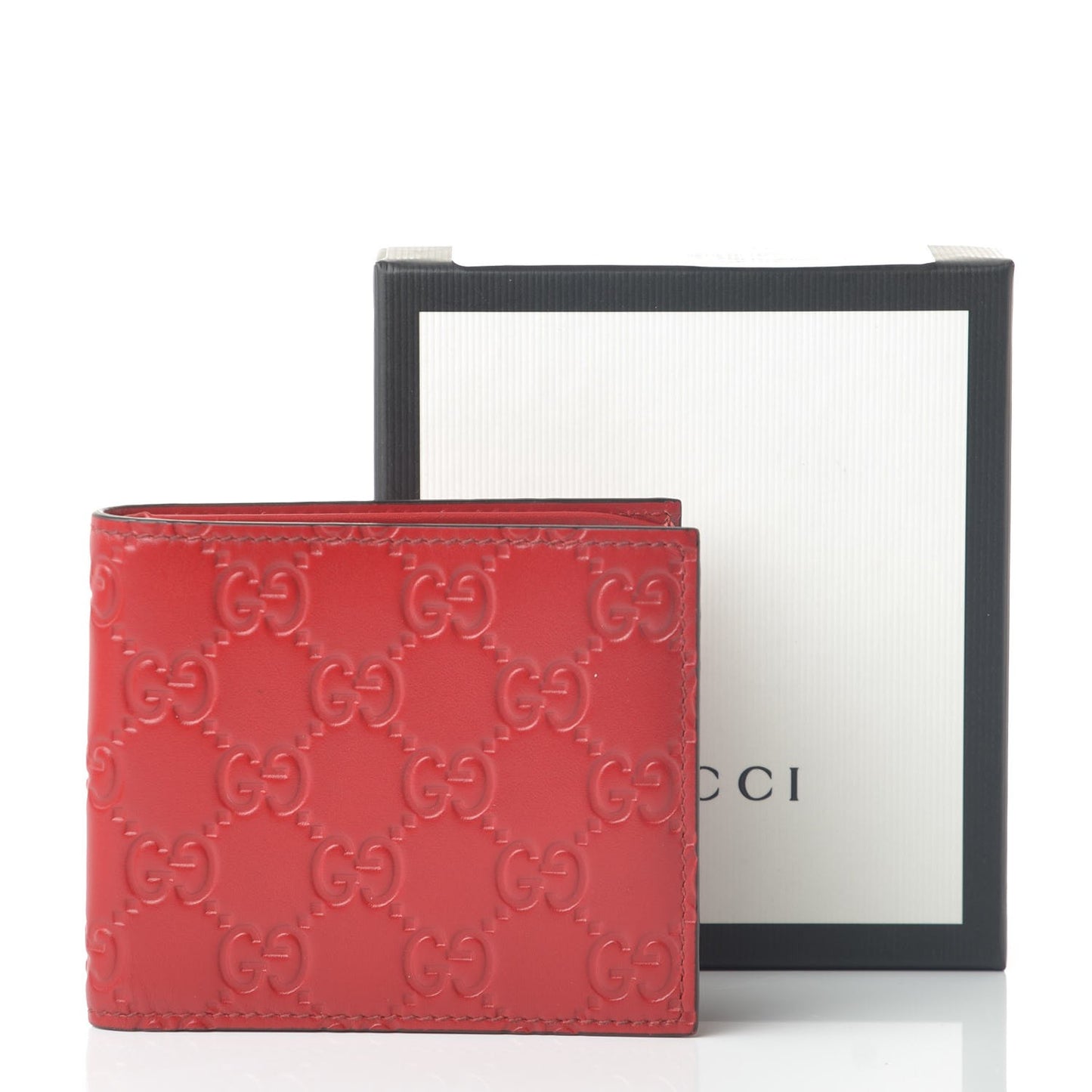 Guccissima Bi-Fold Wallet Red