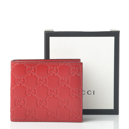 Gucci Guccissima Bi-Fold Wallet Red 8 of 8
