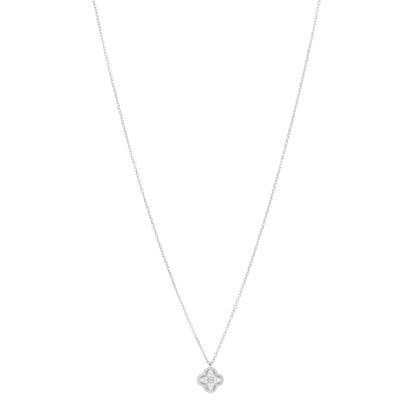 Van Cleef & Arpels 18K White Gold Diamond Sweet Alhambra Pendant Necklace 1 of 4
