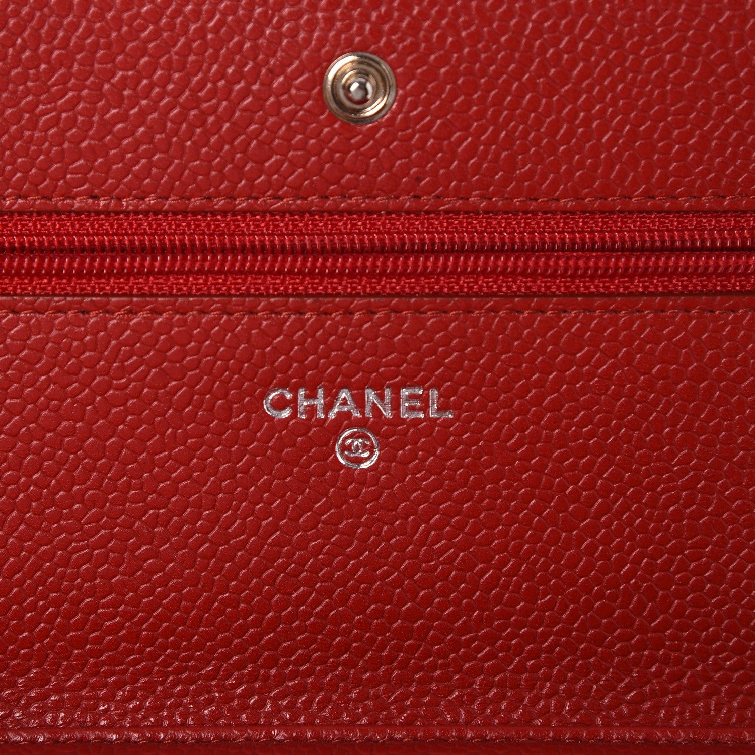 Chanel Caviar Quilted Wallet on Chain WOC Red 6 of 9