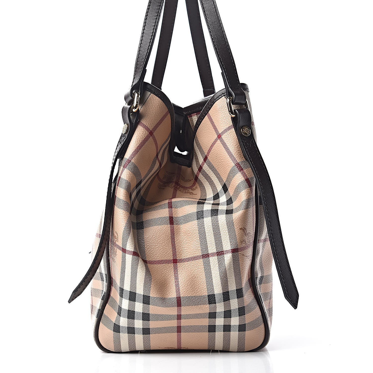 Burberry Haymarket Check Small Canterbury Tote Chocolate 13 of 17