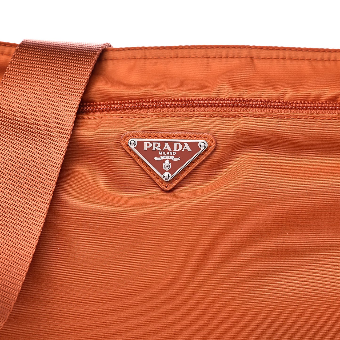 Nylon Vela Flat Messenger Bag Papaya