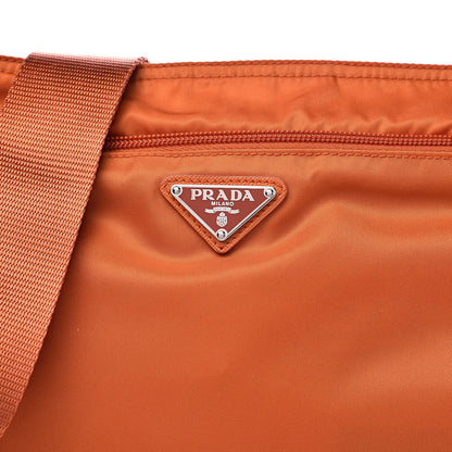 Prada Nylon Vela Flat Messenger Bag Papaya 10 of 10