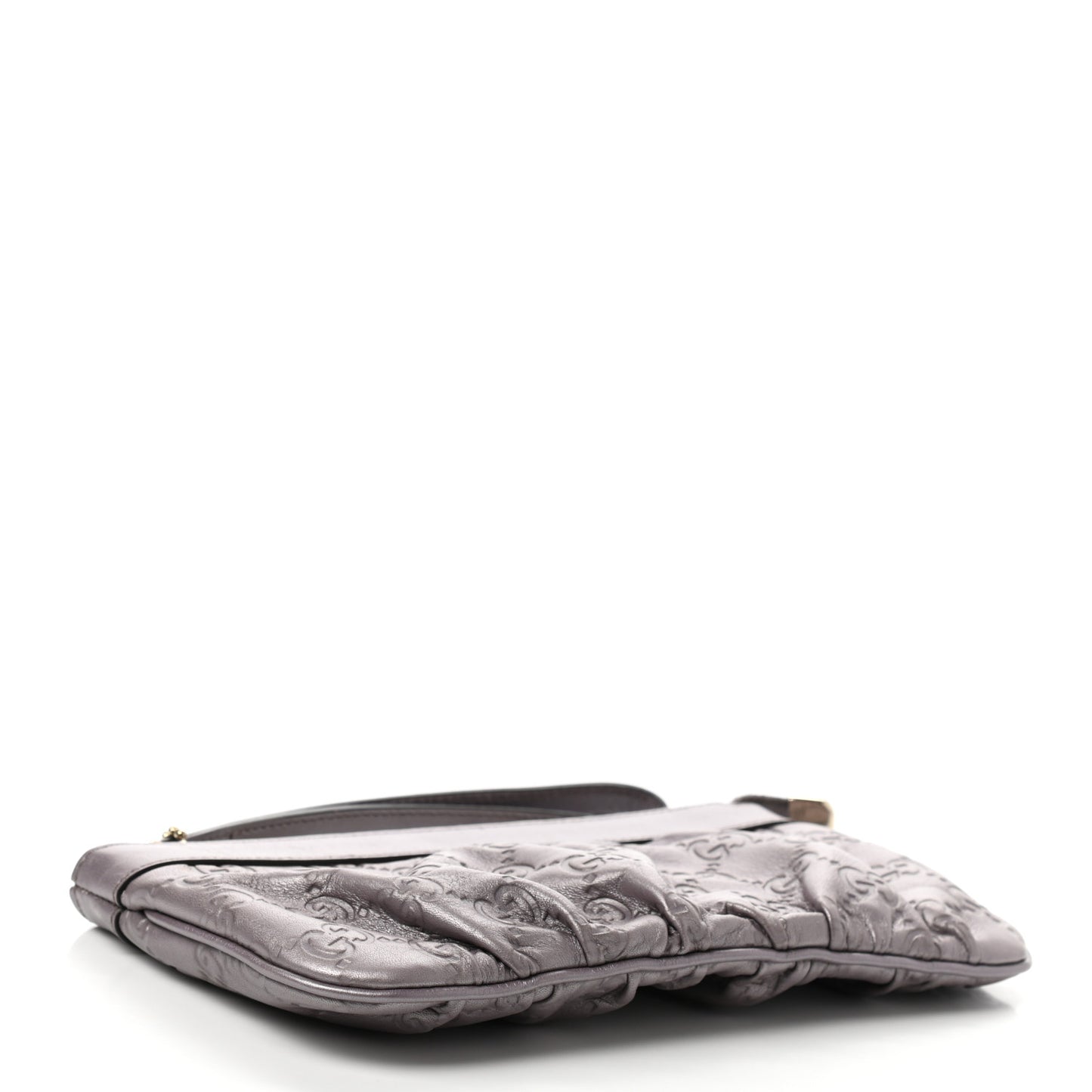 Metallic Soft Guccissima Heart Wristlet Senanque