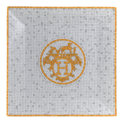 Hermes Porcelain Mosaique au 24 Square Plate 1 of 5