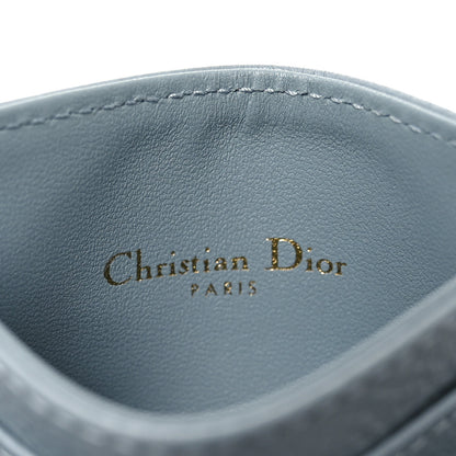 Christian Dior Supple Calfskin Cannage Caro Five-Slot Card Holder Cloud Blue 6 of 7