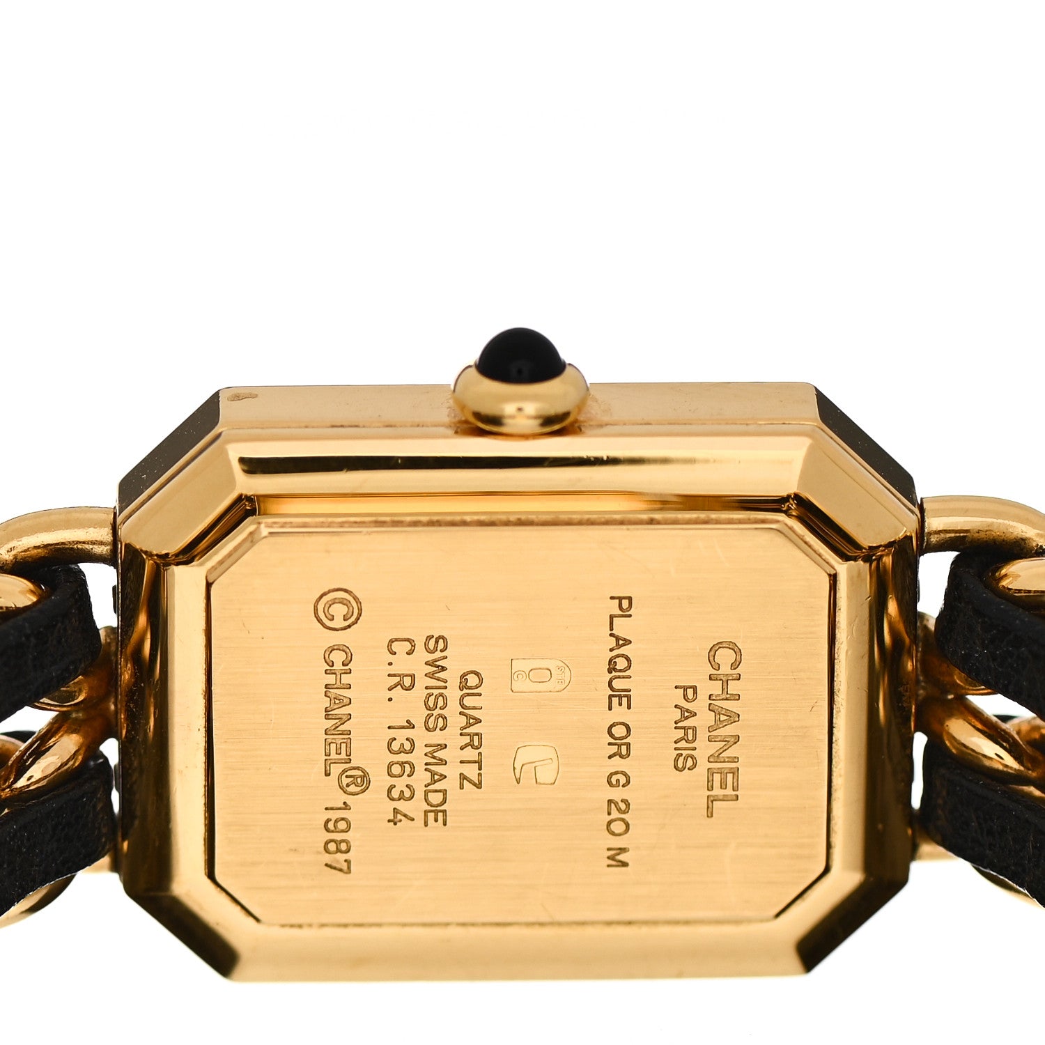 Chanel Stainless Steel Lambskin 20mm Chain Premiere Quartz Watch Gold M 4 of 4
