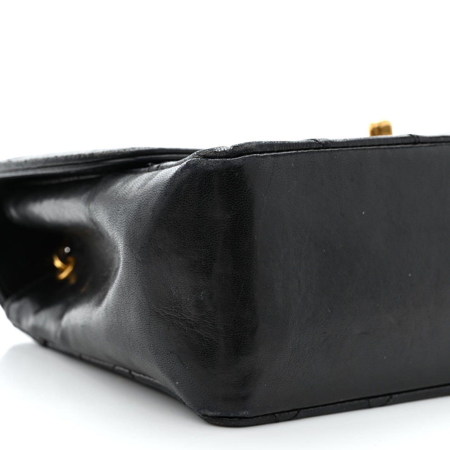 Lambskin Quilted Small Single Flap Black