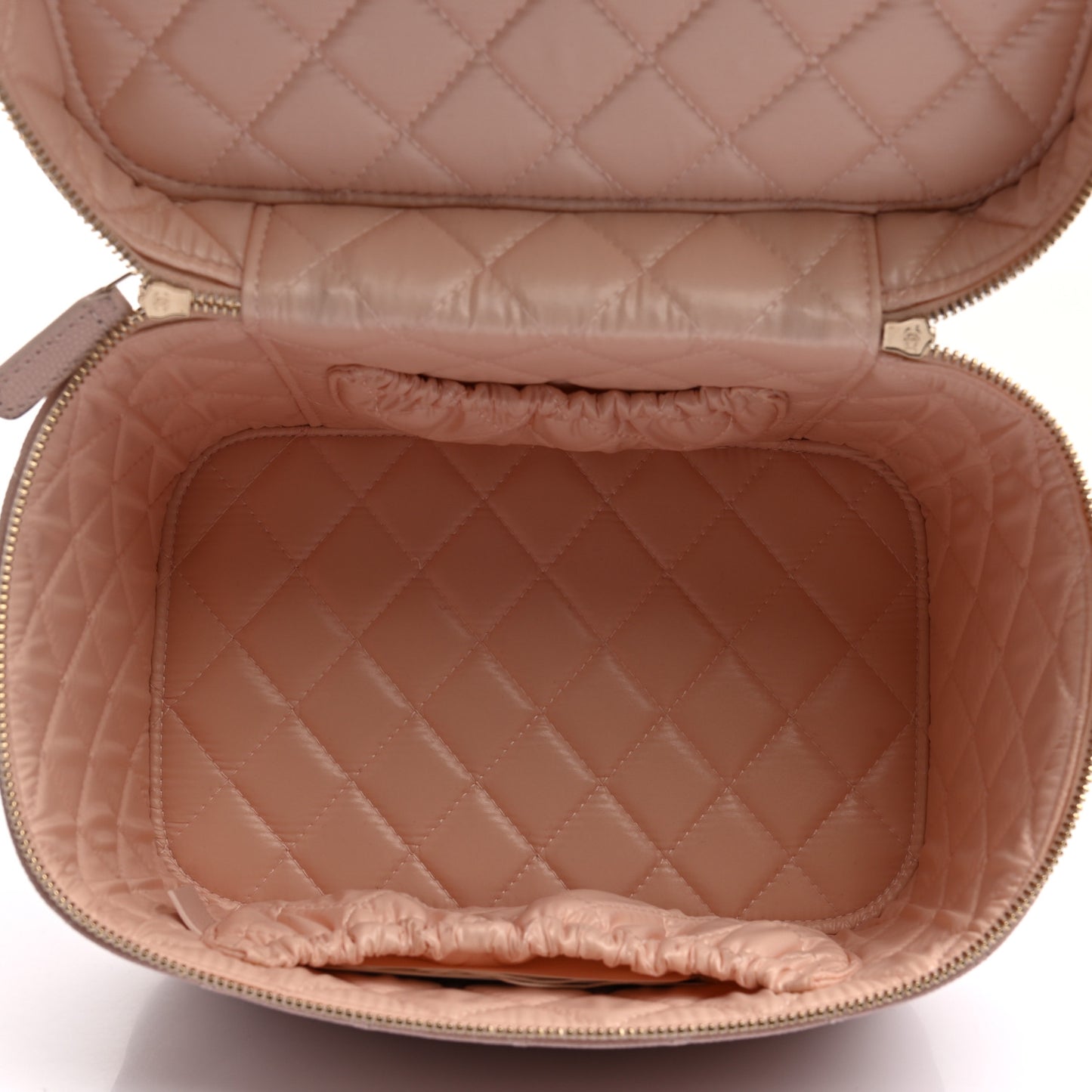 Caviar Quilted Large Vanity Pouch Light Pink