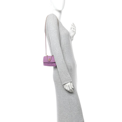 Chanel Shiny Lambskin Quilted Extra Mini Flap Purple 2 of 10