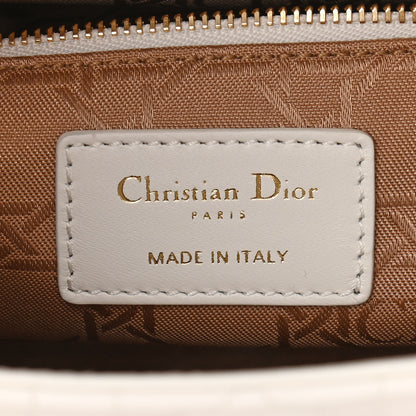 Christian Dior Lambskin Cannage Small My ABCDior Lady Dior White 6 of 11