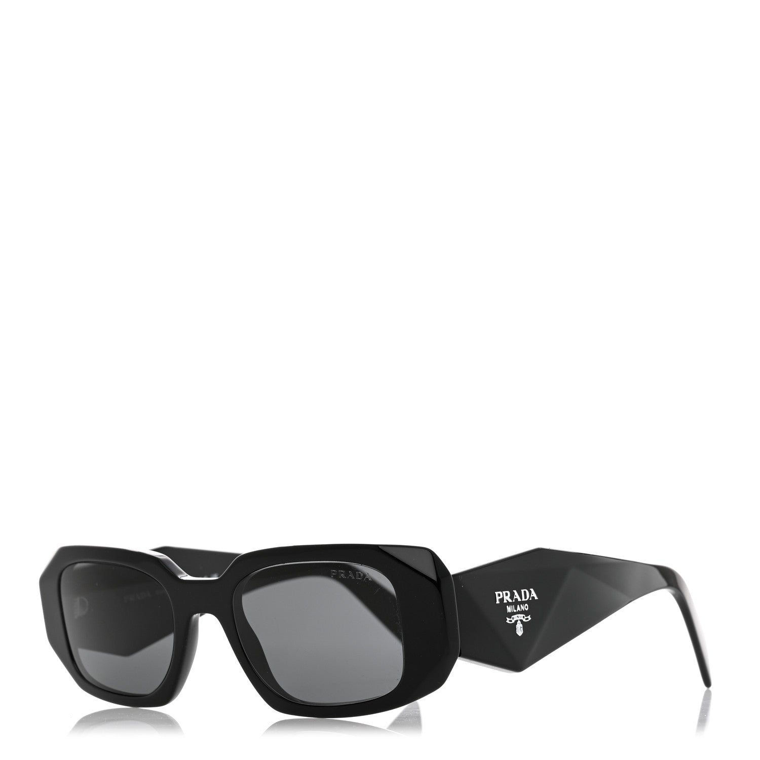 Prada Acetate Symbole Sunglasses SPR 17W Black 1 of 8
