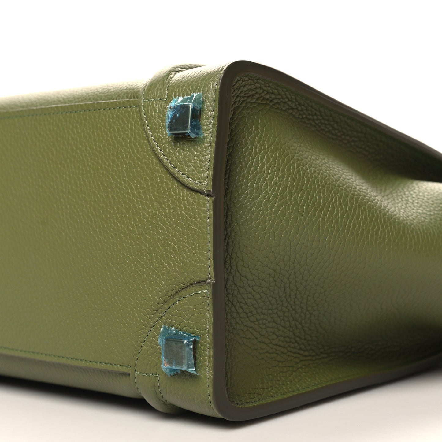 Drummed Calfskin Micro Luggage Light Khaki