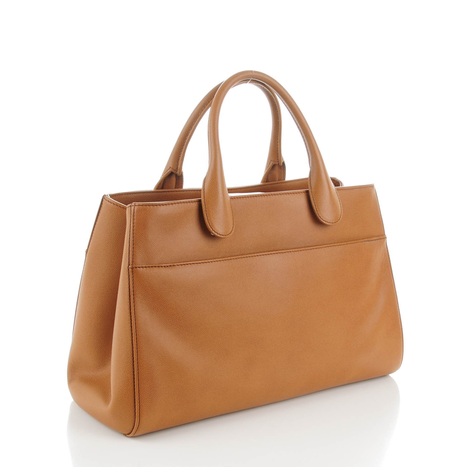 Chanel Caviar Medium Cerf Executive Shopper Tote Dark Beige 3 of 7