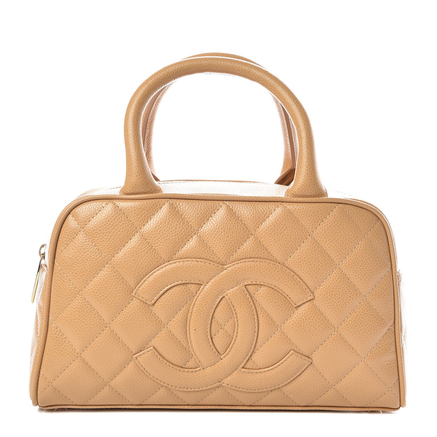 Chanel Caviar Quilted Small Bowler Beige 1 of 16