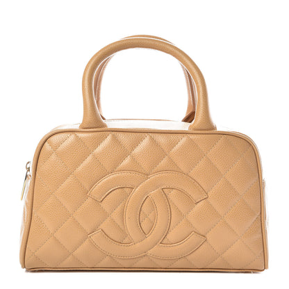 Chanel Caviar Quilted Small Bowler Beige 1 of 16