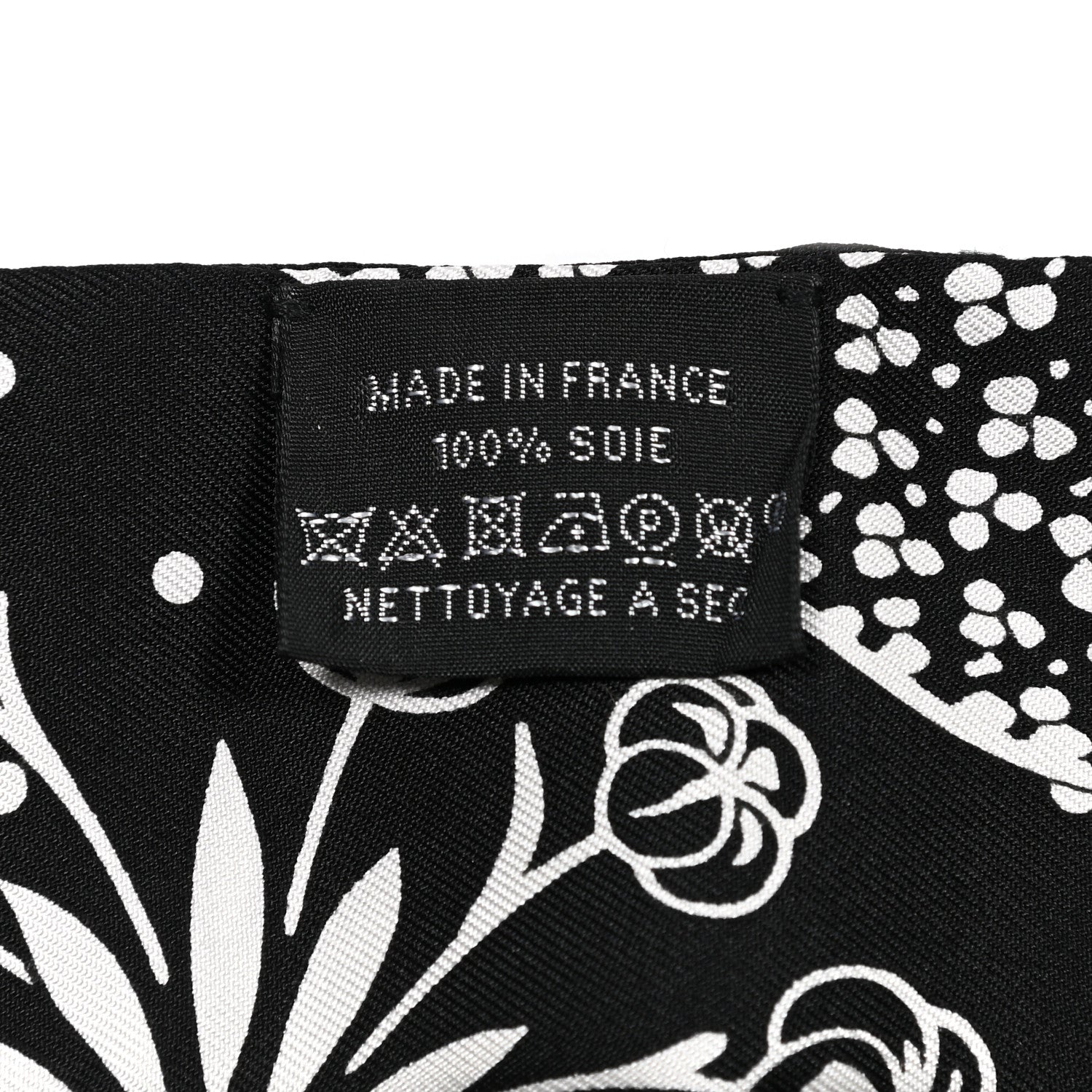 Hermes Silk Les Leopards Twilly Black White 3 of 5