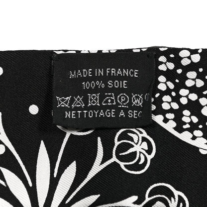 Hermes Silk Les Leopards Twilly Black White 3 of 5