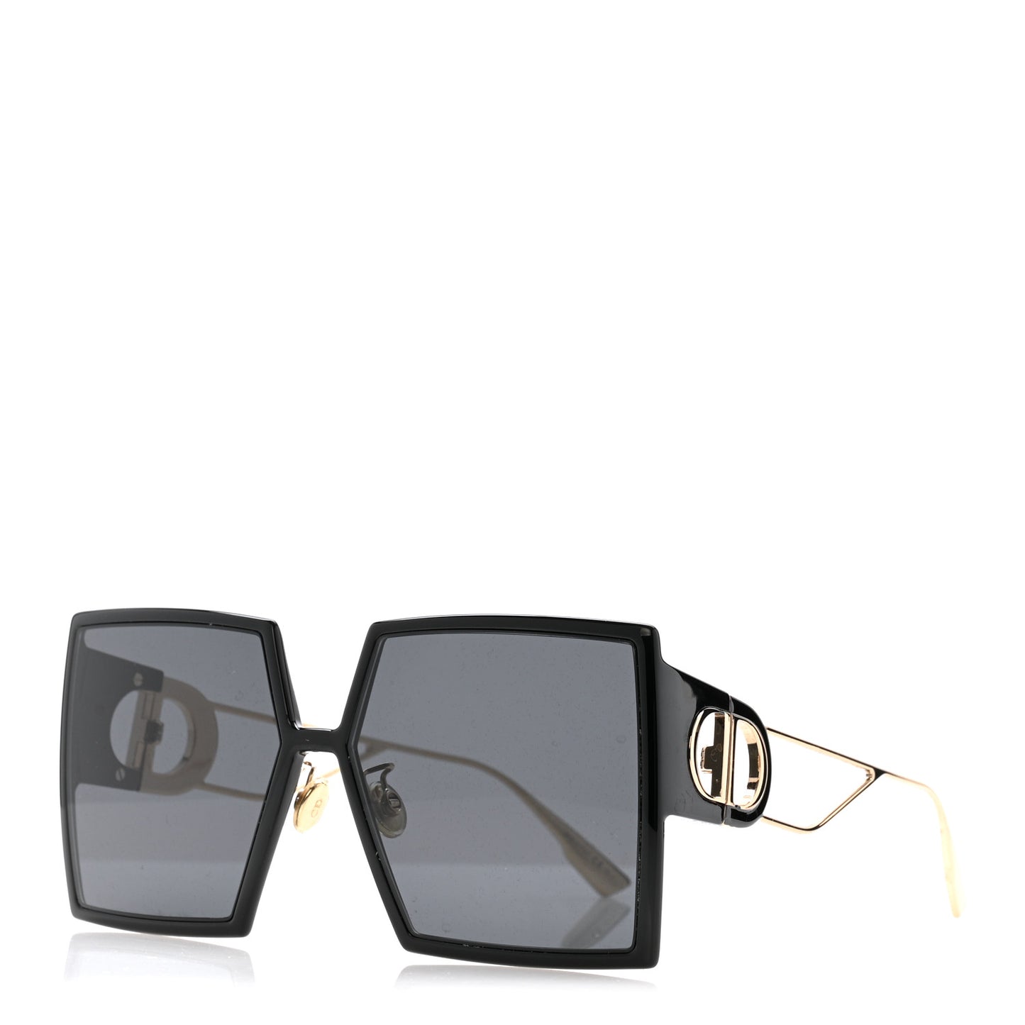 Acetate Square 30 Montaigne Sunglasses Black