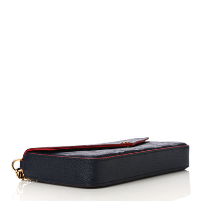 Louis Vuitton Empreinte Pochette Felicie Chain Wallet Marine Rouge 5 of 14