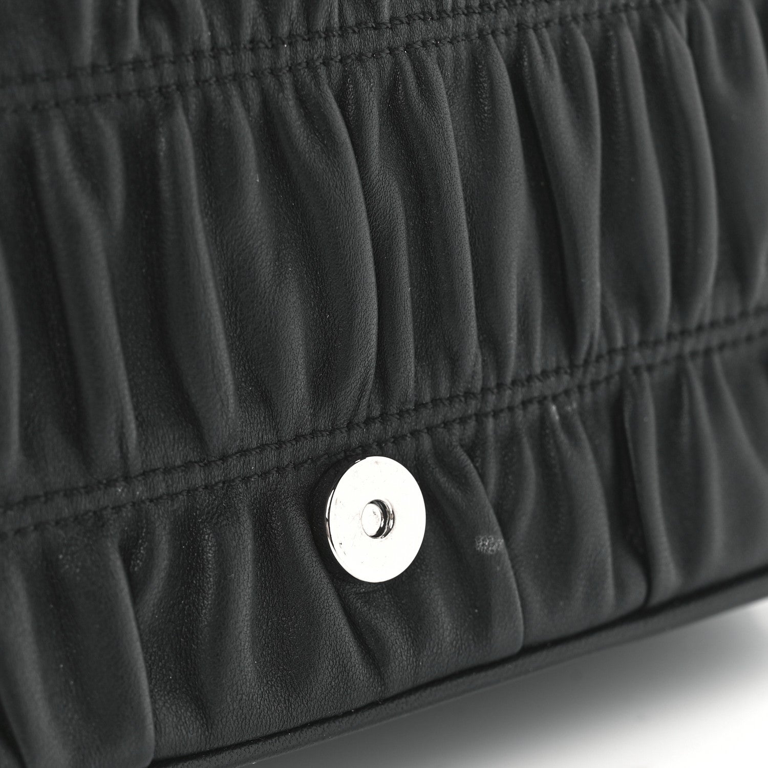 Prada Nappa Gaufre Small Chain Flap Shoulder Bag Black 13 of 13