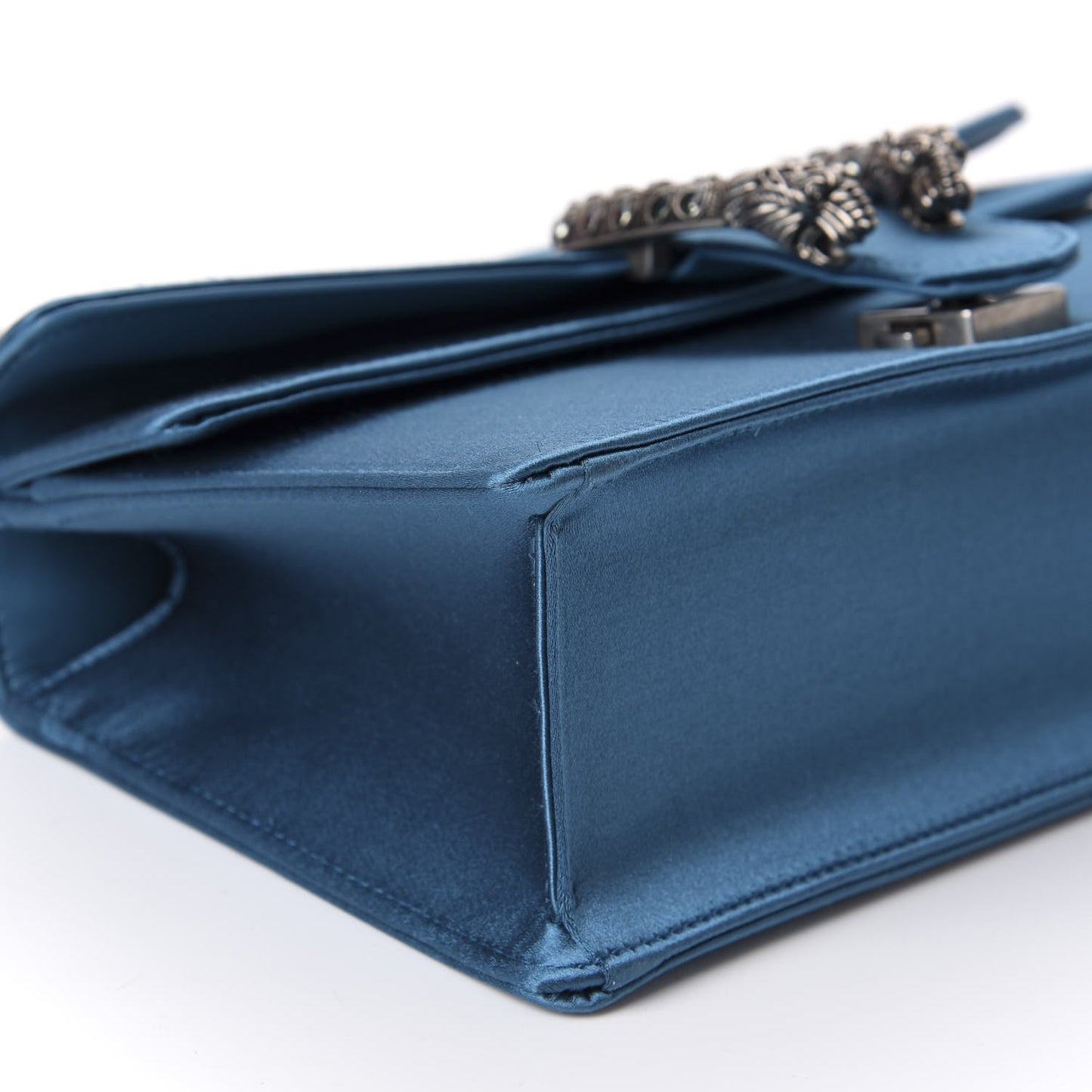 Satin Silk Crystal Small Dionysus Shoulder Bag Turchese Black Diamond