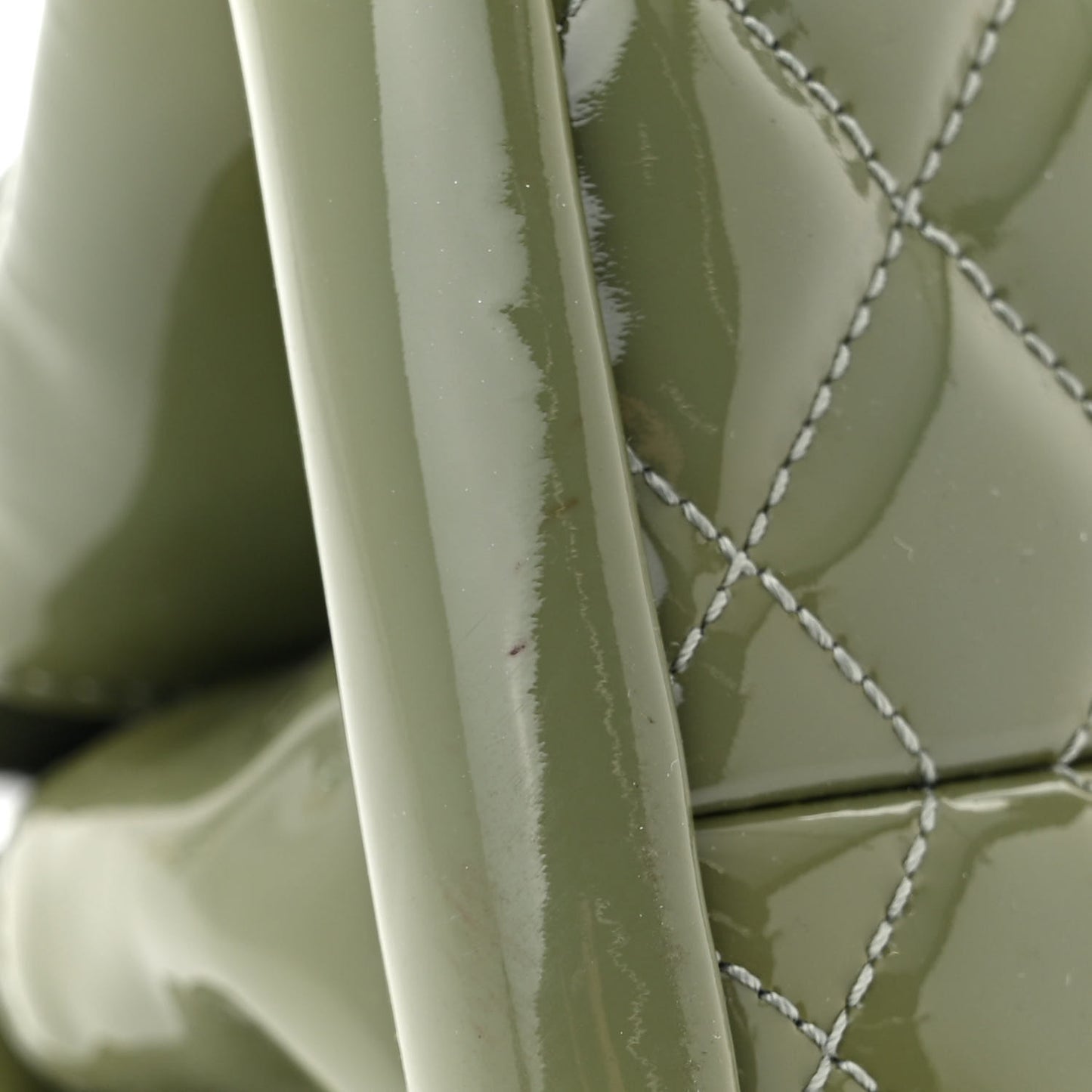 Patent Quilted Medium Just Mademoiselle Green