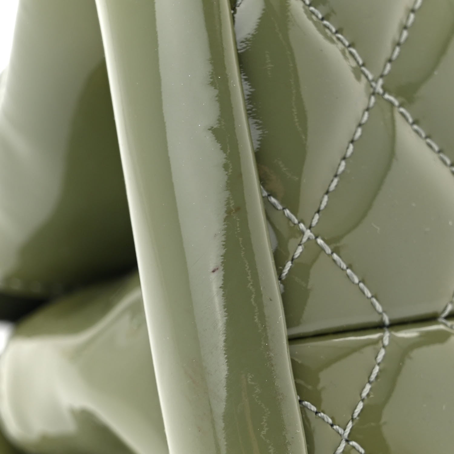 Chanel Patent Quilted Medium Just Mademoiselle Green 11 of 11