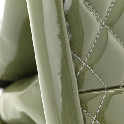 Chanel Patent Quilted Medium Just Mademoiselle Green 11 of 11