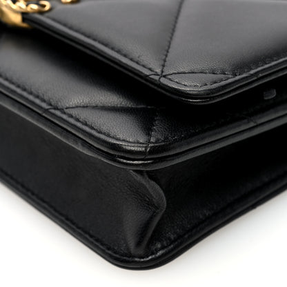 Chanel Lambskin Quilted Chanel 19 Wallet On Chain WOC Black 10 of 11