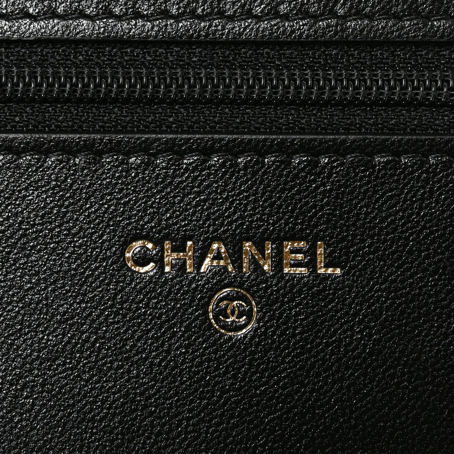 Lambskin Quilted Chanel 19 Wallet On Chain WOC Black