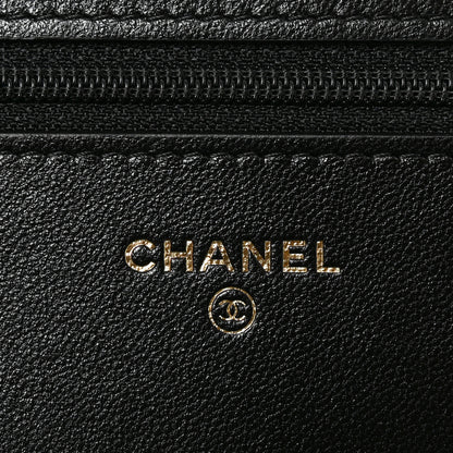 Chanel Lambskin Quilted Chanel 19 Wallet On Chain WOC Black 6 of 10