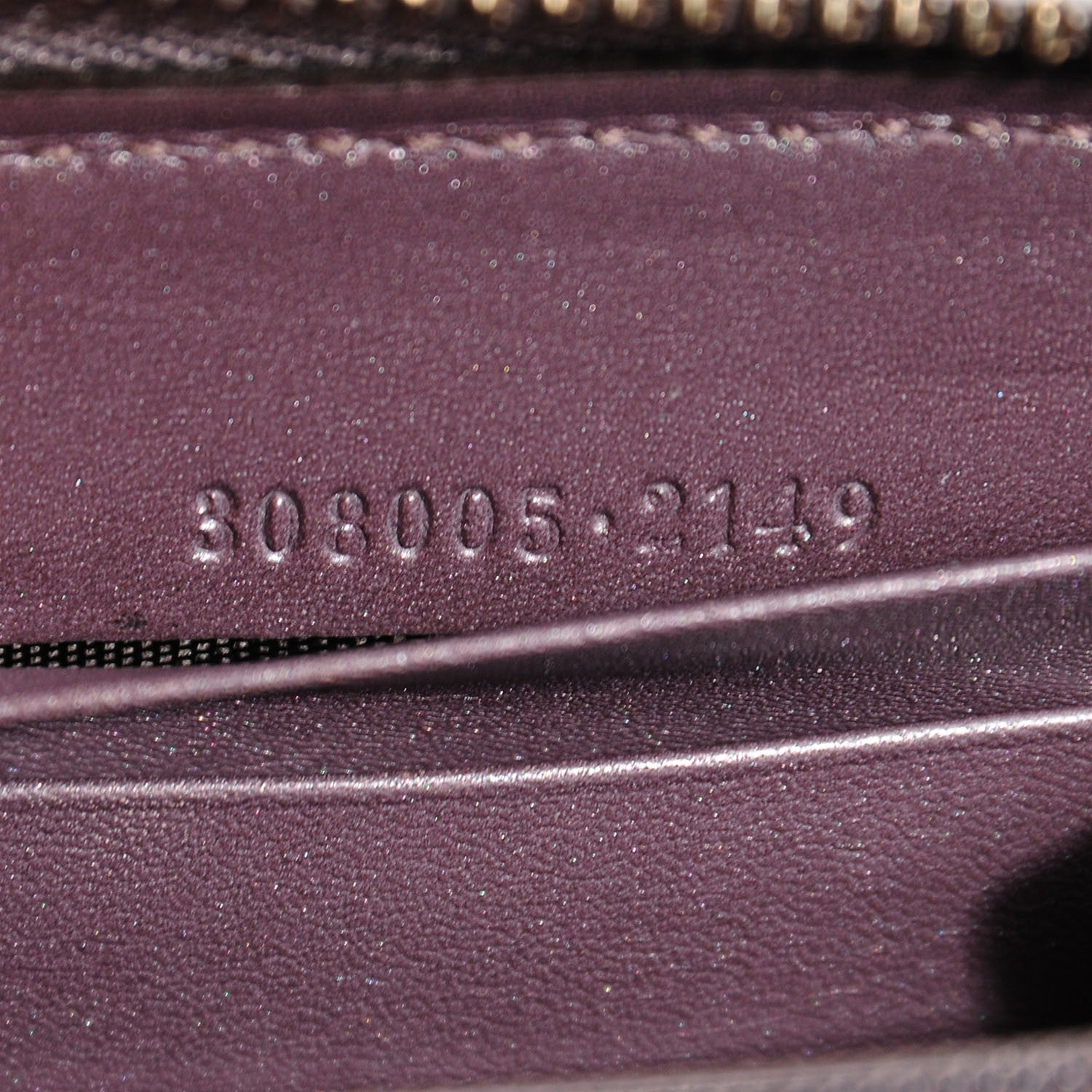 Gucci Metallic Soft Guccissima Margaux Calfskin Lovely Zip Around Wallet Senanque 6 of 8
