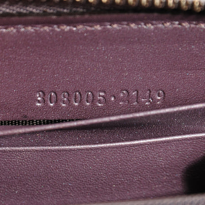 Gucci Metallic Soft Guccissima Margaux Calfskin Lovely Zip Around Wallet Senanque 6 of 8