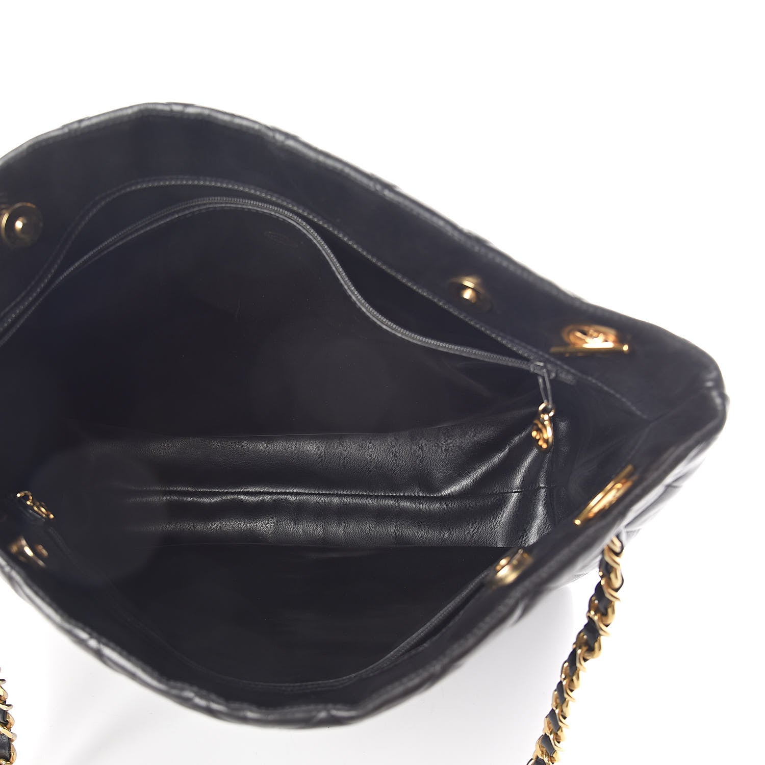 Chanel Calfskin Quilted Large Shoulder Bag Black 5 of 11
