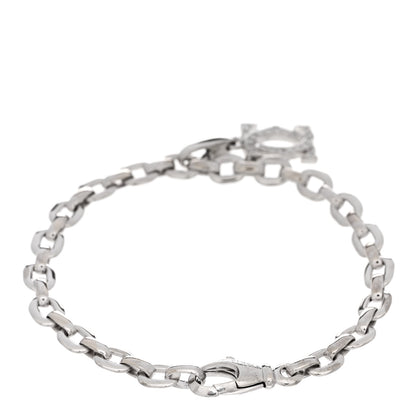 Cartier 18K White Gold Diamond Double C Penelope Charm Bracelet 2 of 3