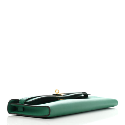 Hermes Swift Kelly Cut Clutch Pochette Vert Vertigo 4 of 8