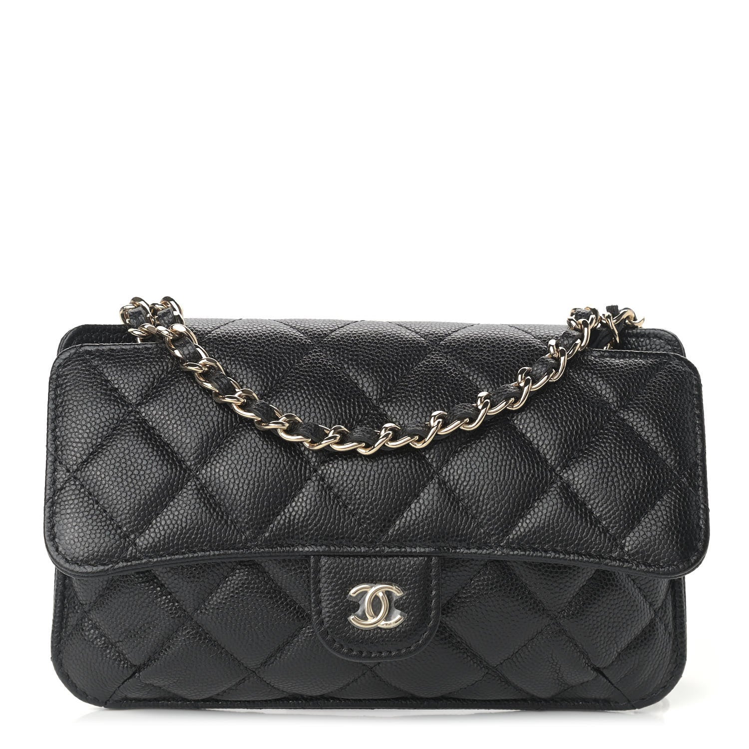 Chanel Caviar Fabric Graffiti Foldable Tote Bag With Chain Black Multicolor 1 of 18