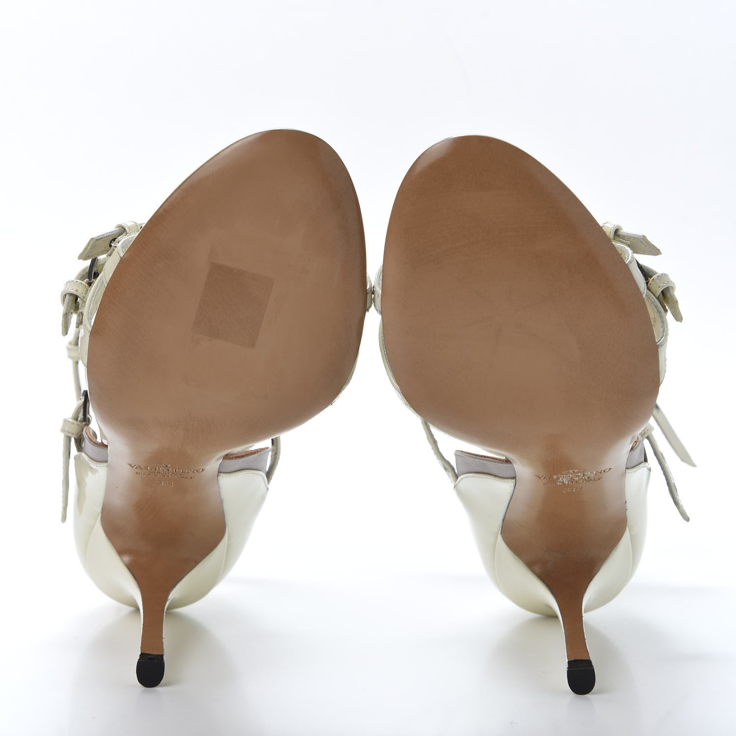 Valentino Garavani Patent Love Latch 100mm Sandals 38 Light Ivory Poudre 7 of 9