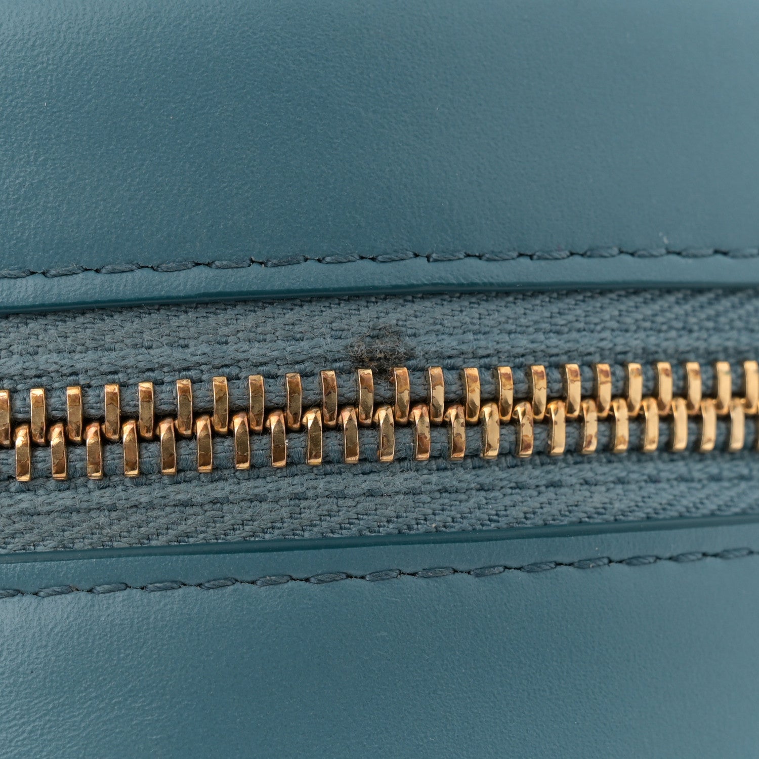 Celine Smooth Calfskin Cuir Triomphe Oval Bag Denim 11 of 11