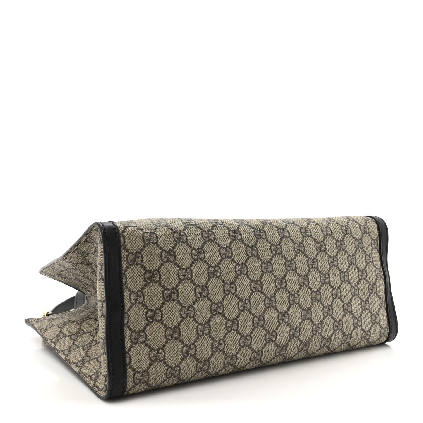 GG Supreme Monogram Medium Padlock Tote Black