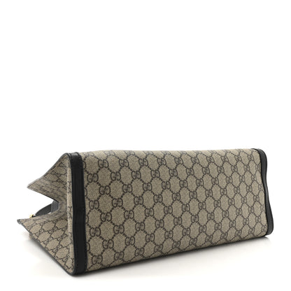 Gucci GG Supreme Monogram Medium Padlock Tote Black 4 of 14