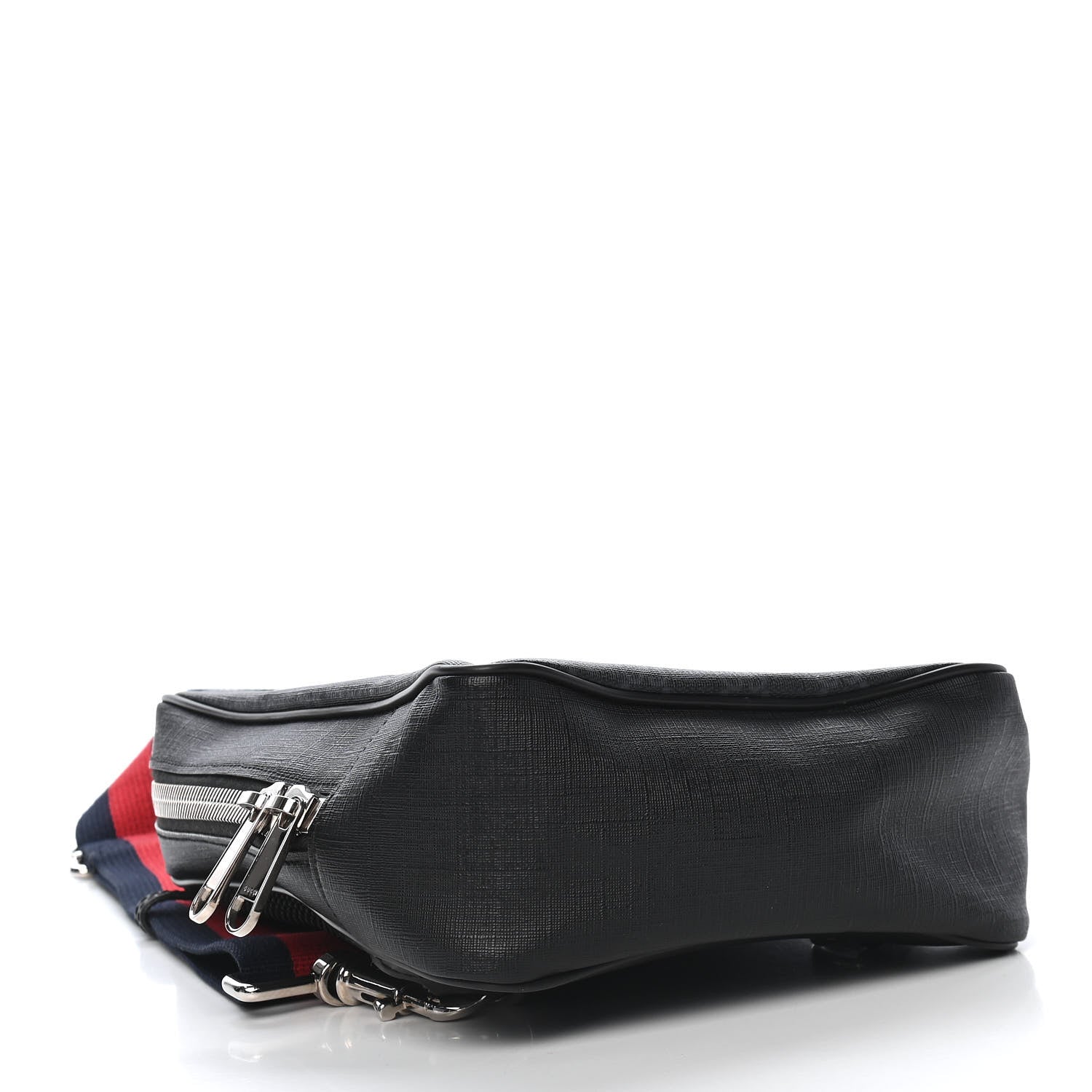 Gucci GG Supreme Monogram Web Belt Bag Black Grey 4 of 9
