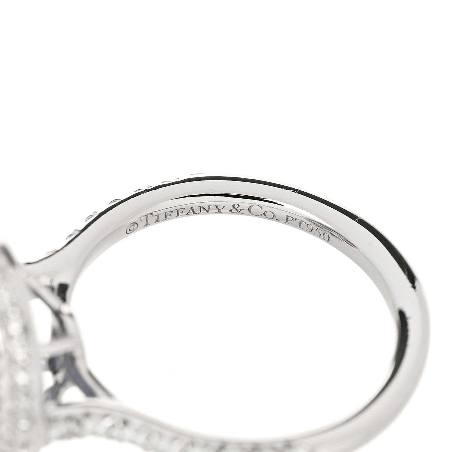 Tiffany Platinum Diamond Tanzanite Soleste Pear Cut Ring 52 6 4 of 4