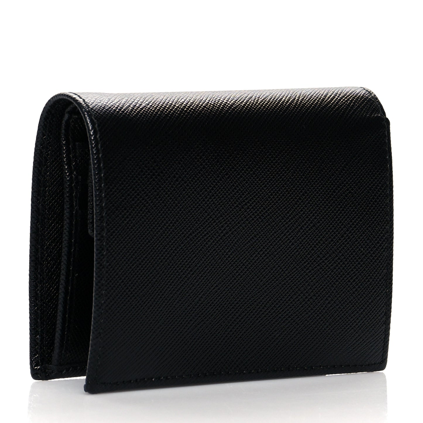 Saffiano Metal Bi-Fold Wallet Black